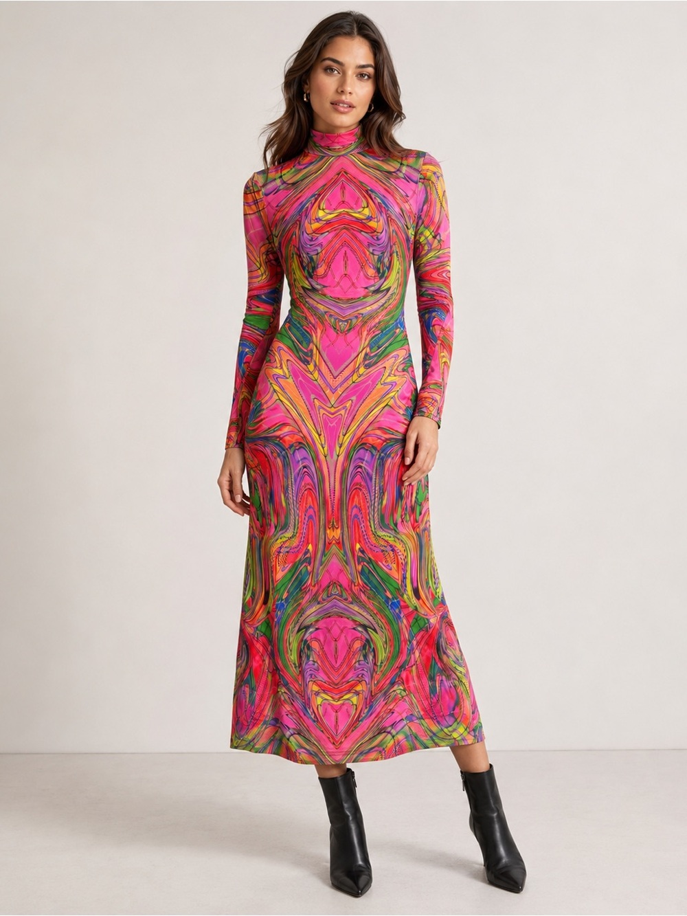 Desigual x María Escoté Multicolour Slim Midi Dress XS NWT